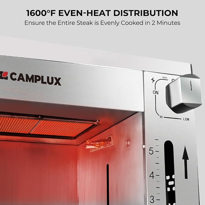 Camplux Propane Infrared Steak Grill, 1600℉ Fast Efficient Heating Outdoor - Image 2