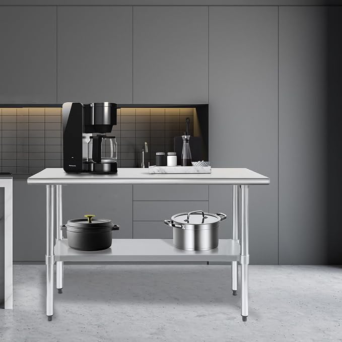 HARDURA Stainless Steel Work Table Commercial 18×48 Inches Kitchen Prep Table - Image 6