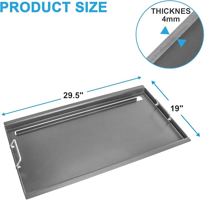 Full Size Griddle Inserts for Weber Summit 600 Series Grills, Flat Top Griddle - Image 2