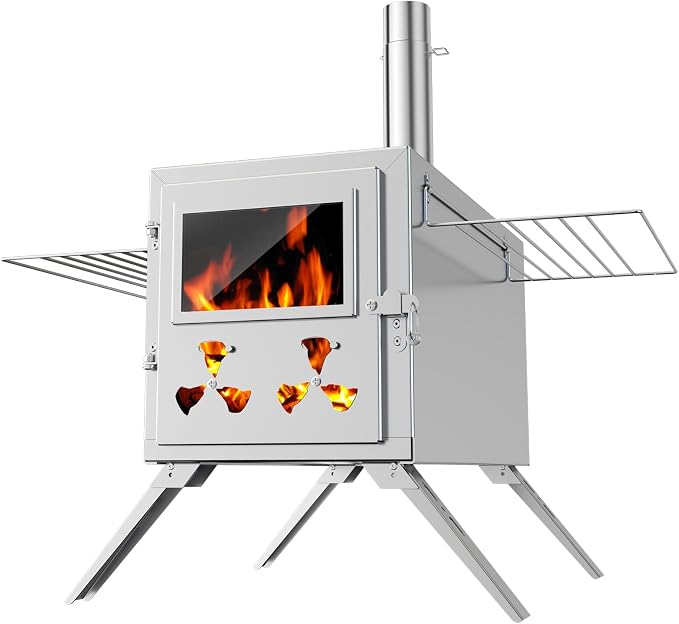 Hot Tent Stove, Camping Wood Burning Stove by Glonerle