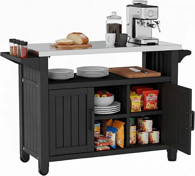 Kitchen Island Cart, All-Weather Resin Cabinet by TramullMakeGrowingSimple