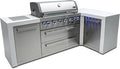 Mont Alpi 805 6-Burner 115000 BTU MAi805-D90 L-shaped Stainless Steel Deluxe by MontAlpi