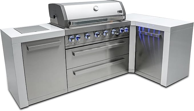 Mont Alpi 805 6-Burner 115000 BTU MAi805-D90 L-shaped Stainless Steel Deluxe by MontAlpi