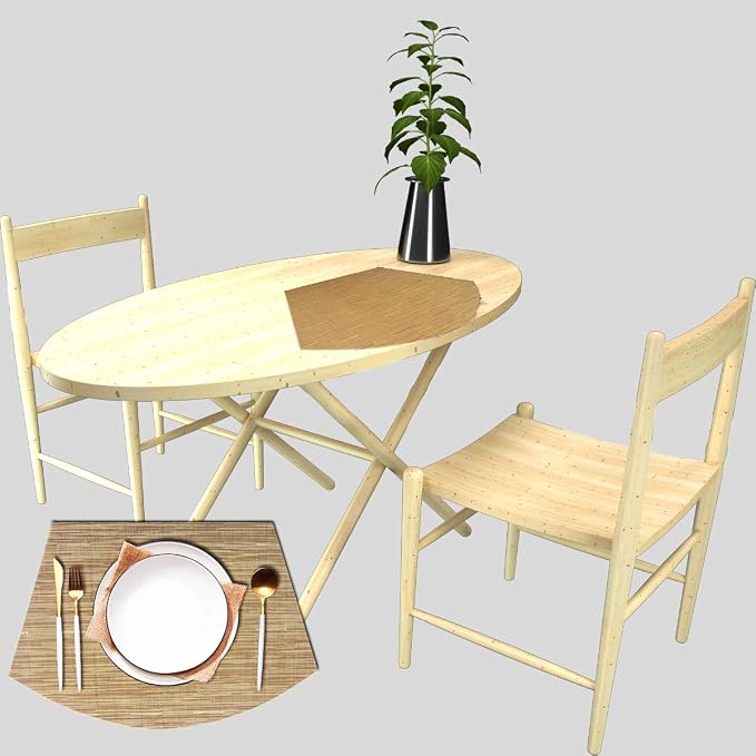PIGCHCY Wedge Shaped Placemats for Dining Table Washable Vinyl Placemats Heat - Image 7