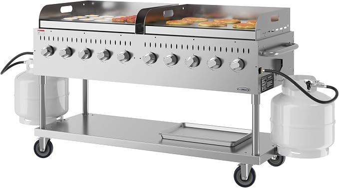 72 in. 10-Burner Commercial Outdoor Propane Gas Grill - Image 2