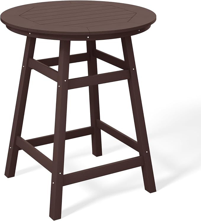 Costaelm Patio Bistro Table, Outdoor Bistro Dining Pub Table by Costaelm