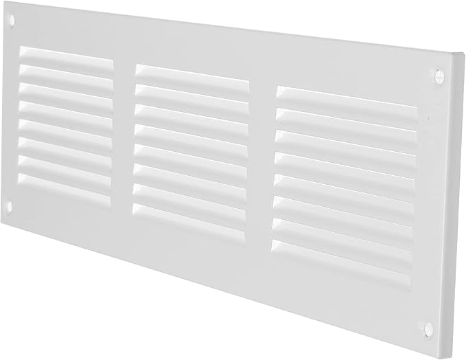 Repa Market 12x4 Inch Air Vent Cover/White Galvanized Steel Louvered Grill Cover - Image 6