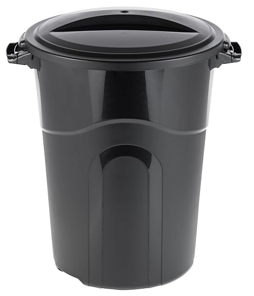 32 Gallon Heavy Duty Plastic Outdoor Trash Can - Image 4