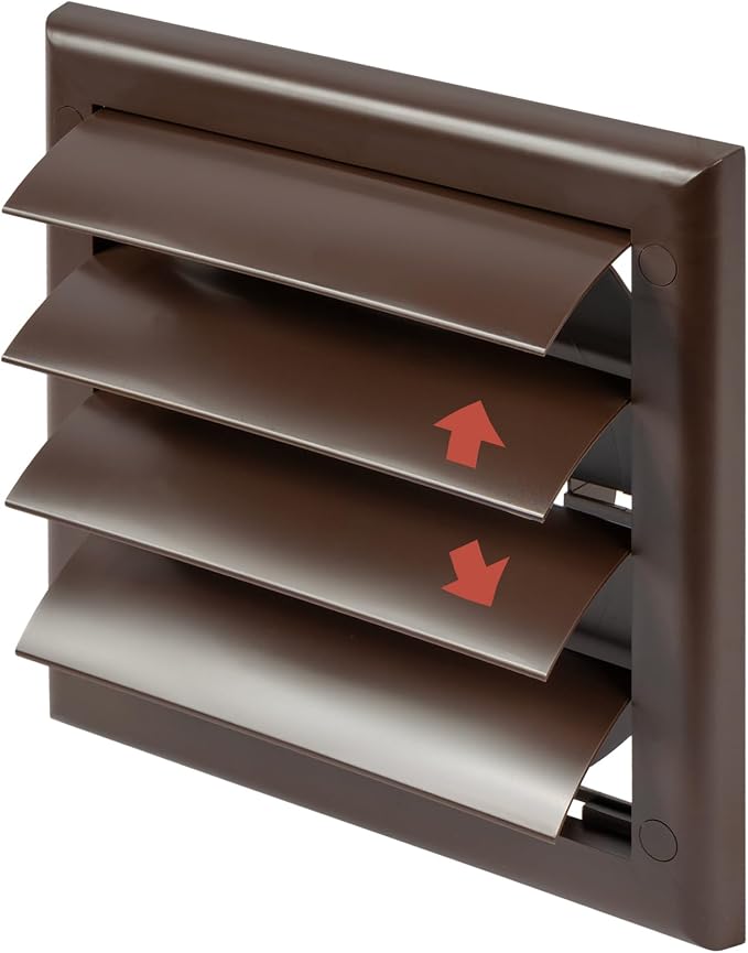 Plastic 4" Brown Dryer Vent Cover - Image 3