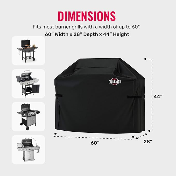 Grillman Premium Grill Cover for Outdoor Grill - Image 3