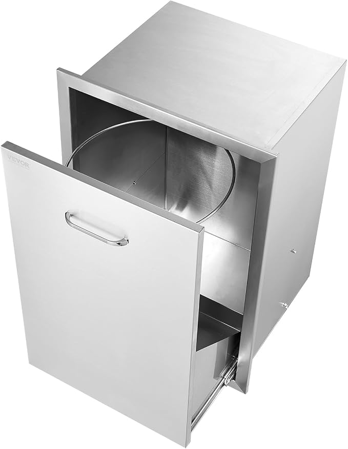 VEVOR Outdoor Kitchen Trash Drawer 19.7"W x 29"H x 15.7"D Inch Outdoor Kitchen - Image 10