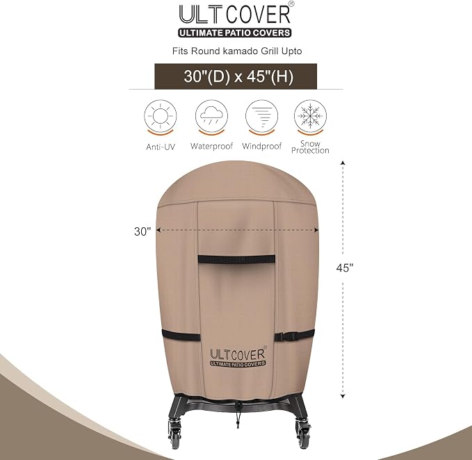 ULTCOVER Outdoor Waterproof Charcoal Kamado Joe Grill Cover - Image 2