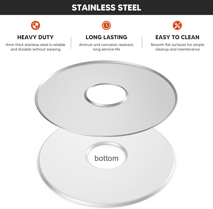 Stanbroil Round Griddle Insert for Weber 22" Kettle Charcoal Grills, Stainless - Image 4