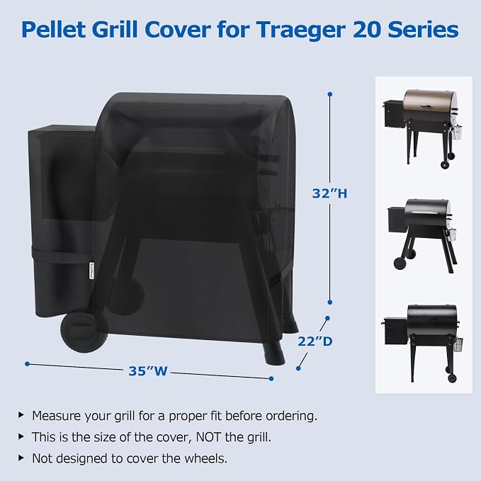 SunPatio Grill Cover for Traeger 20 Series, Heavy Duty Waterproof Wood Pellet - Image 2