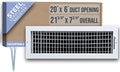 Fits 20x6 Duct Opening Steel Adjustable Air Supply Grille by Handua | Register by Handua