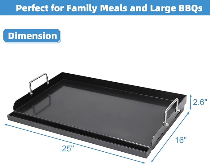 Universal Griddle Plate for Gas Grill – Premium Ceramic Coating Cooking Griddle - Image 2