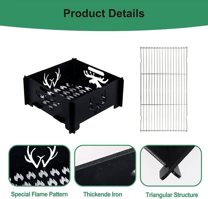16.5 inch Portable Fire Pit - Image 3
