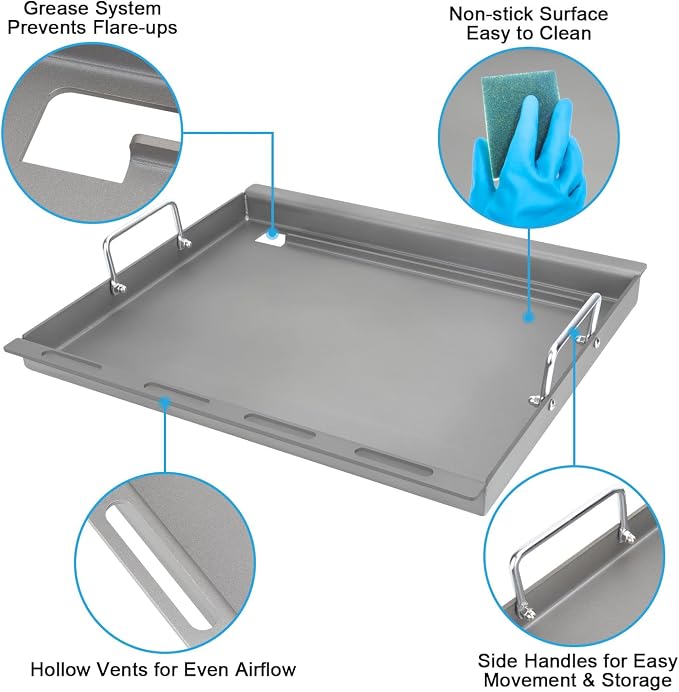 Full Size Griddle Inserts for Weber Spirit 200 Spirit II 200 Series Gas Grills - Image 4