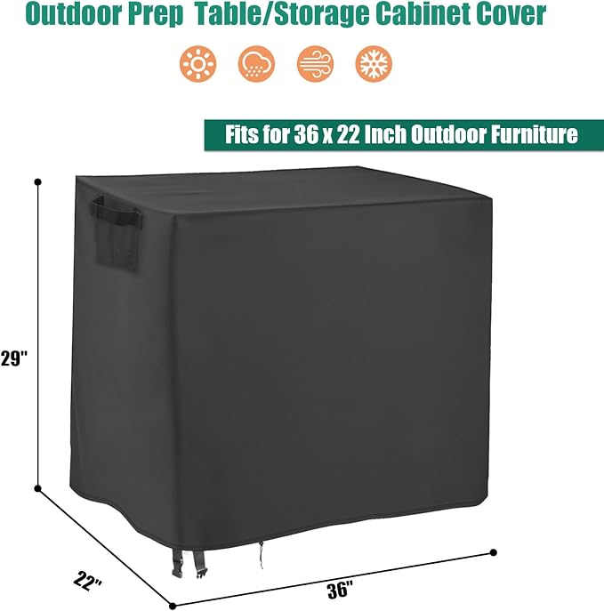 Outdoor Cart Cover, Waterproof Grill Cart Cover Pizza Oven Table Covers - Image 2