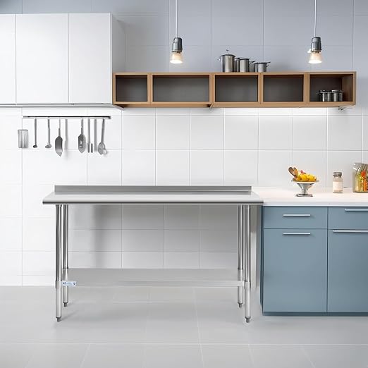 Hally Stainless Steel Table for Prep & Work 30 x 60 Inches, NSF Commercial - Image 2