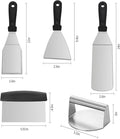 Barbecue Tool Set, 5-Piece Stainless Steel Griddle Spatula Kit
