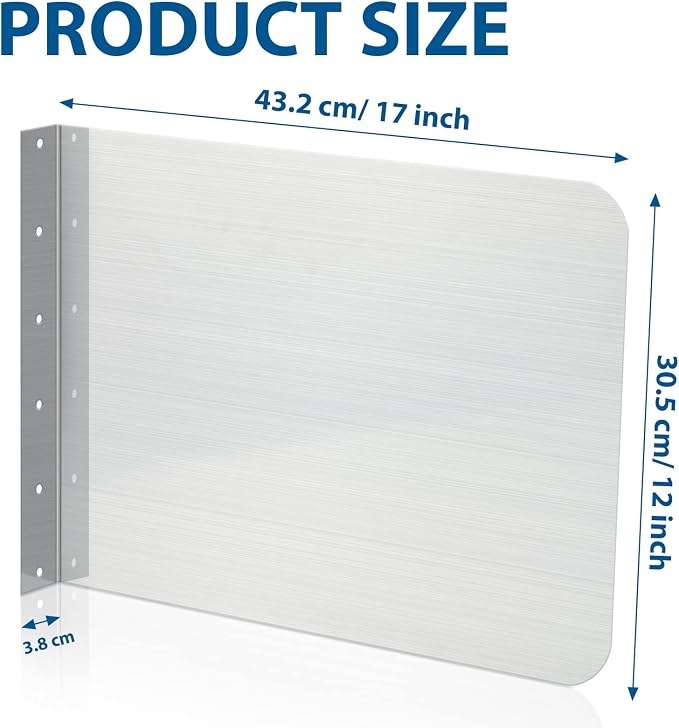 Therwen 2 Pcs Stainless Steel Side Splash Guard - Image 2