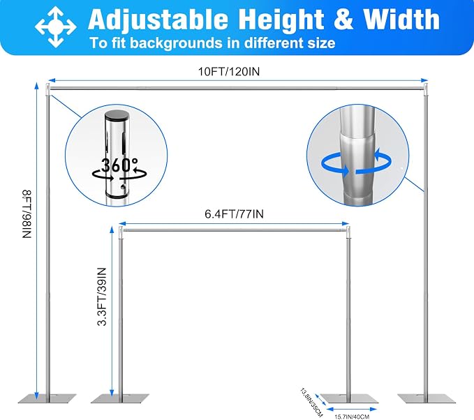 Pipe and Drape Backdrop Stand Kit Backdrop Stand - Image 4