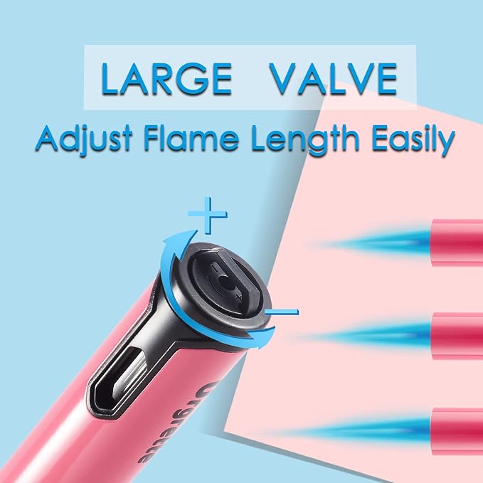 Urgrette 4 Pack Spring Colors Torch Lighter, 6-inch Refillable Pen Lighters Jet - Image 3
