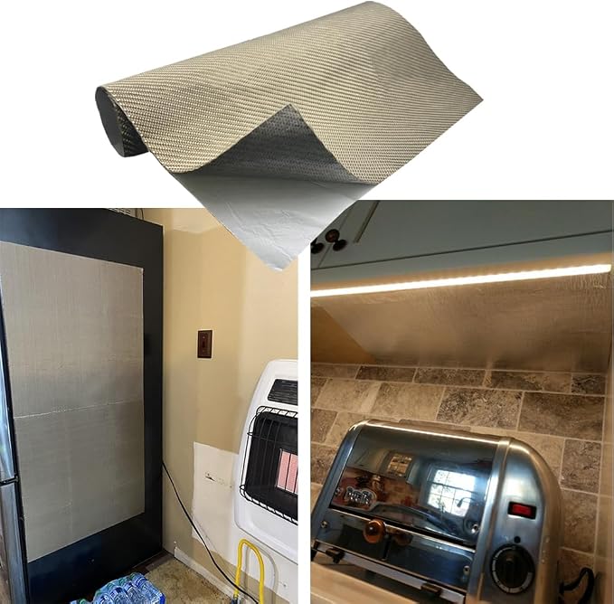Titanium Adhesive Backed exhaust heat shield 2500 Degrees High Temp Protection - Image 9