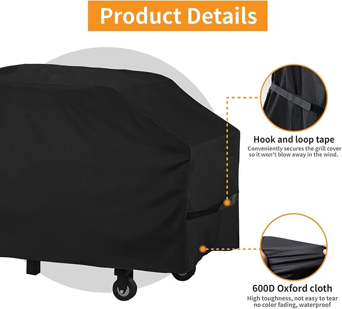 28 inch Blackstone Griddle Cover，600D Heavy Duty Waterproof Anti-UV Canvas Flat - Image 3