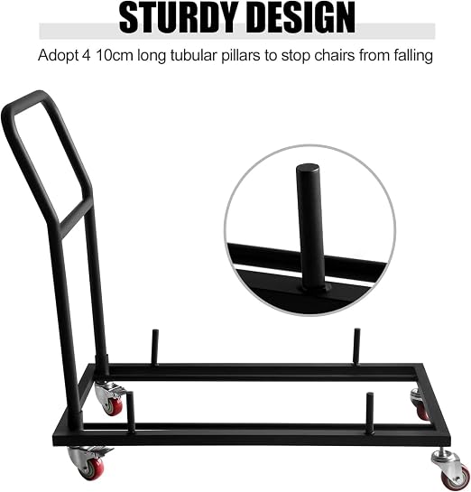 Drywall Cart, Drywall Sheet Carts, Heavy Duty Plasterboard Trolley W/Four 5" - Image 3