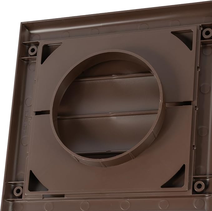 Plastic 4" Brown Dryer Vent Cover - Image 7