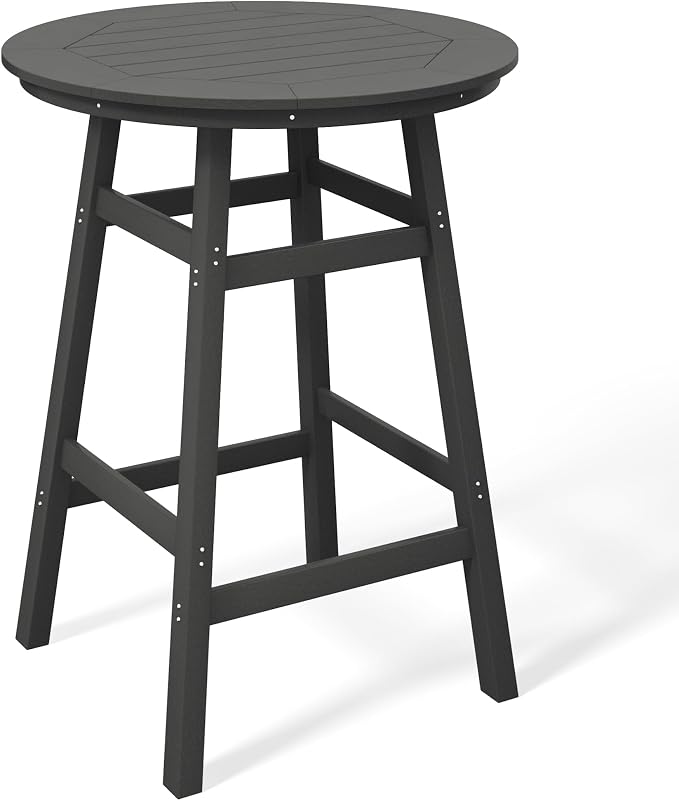 Costaelm Patio Bistro Table, Outdoor Bistro Dining Pub Table by Costaelm