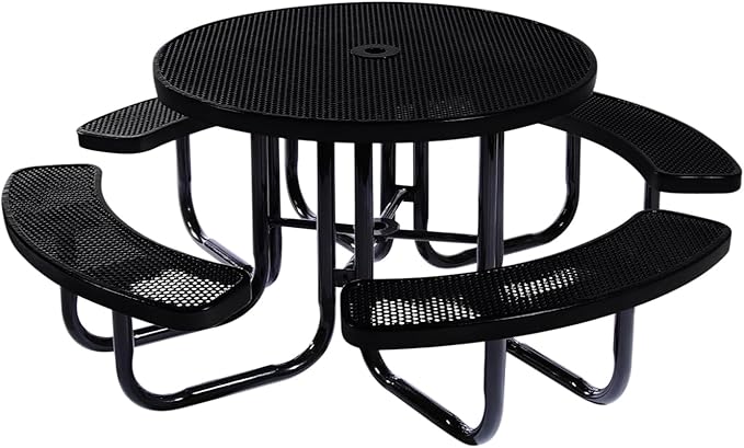 COATEDOUTDOORFURNITURE Heavy-Duty Portable Outdoor Picnic Table by CoatedOutdoorFurniture