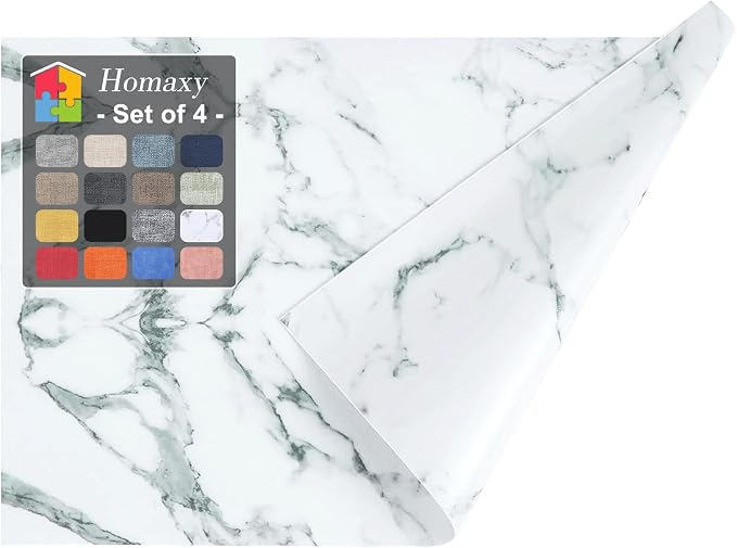 Homaxy Faux Leather Heat Resistant Placemats by Homaxy