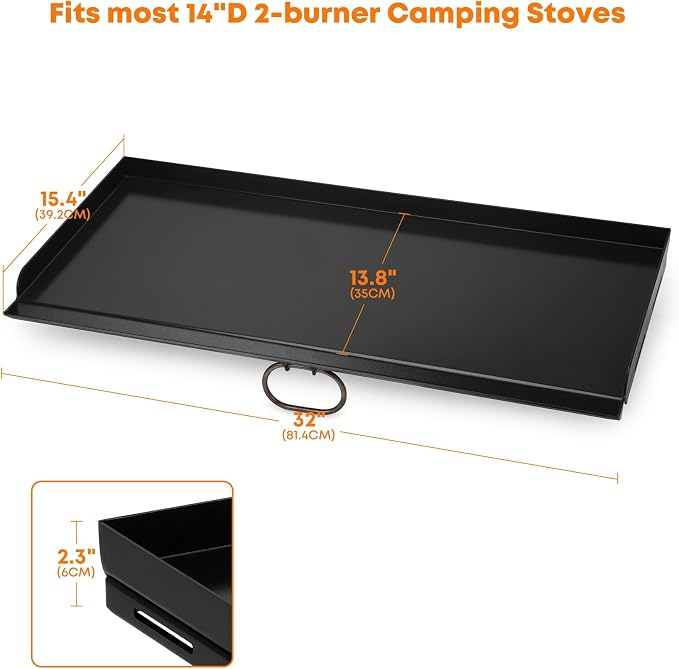 Stanbroil Universal 2-Burner Griddle, Nonstick Flat Top Griddle - Image 2