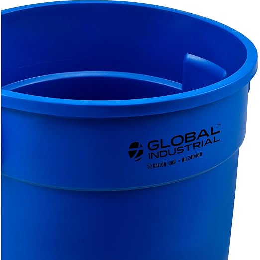 Global Industrial Commercial Round Trash Can, 32 Gallon Capacity, Plastic - Image 3