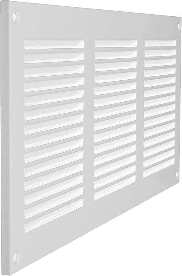 Repa Market 2-Pack 12x6 Inch Air Vent Cover/White Galvanized Steel Louvered - Image 8
