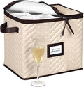 Wine Glass Storage Box with Dividers by HOLDN%E2%80%99STORAGE