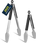 Hotec Stainless Steel Kitchen Tongs, Locking Metal Food Tongs by Hotec