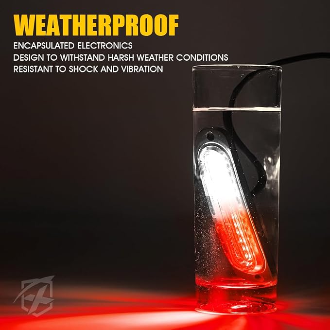Xprite White Red LED Surface Mount Strobe Lights Kit, w/Control Panel Emergency - Image 6