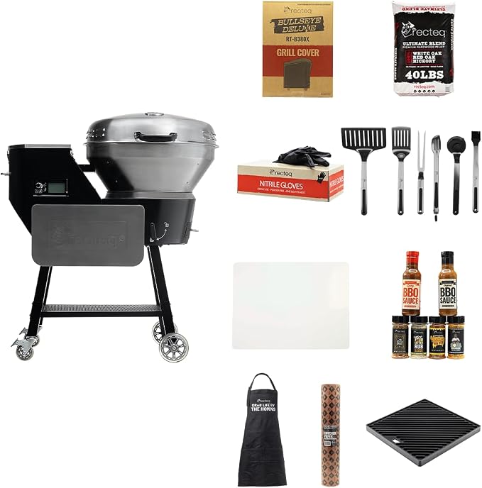 recteq Pellet Grill RT-B380X Bullseye Deluxe + BBQ Masters Bundle, WiFi Enabled by recteq