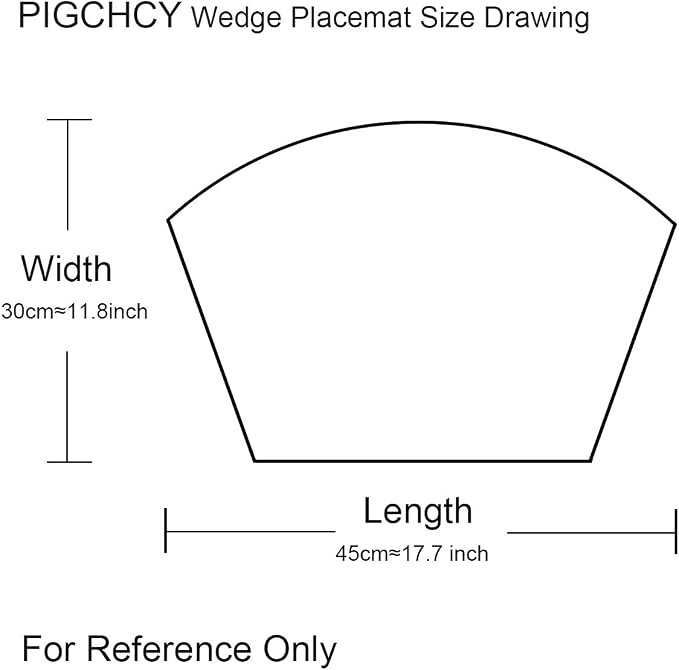 PIGCHCY Wedge Shaped Placemats for Dining Table Cross-Weave Washable Vinyl - Image 2