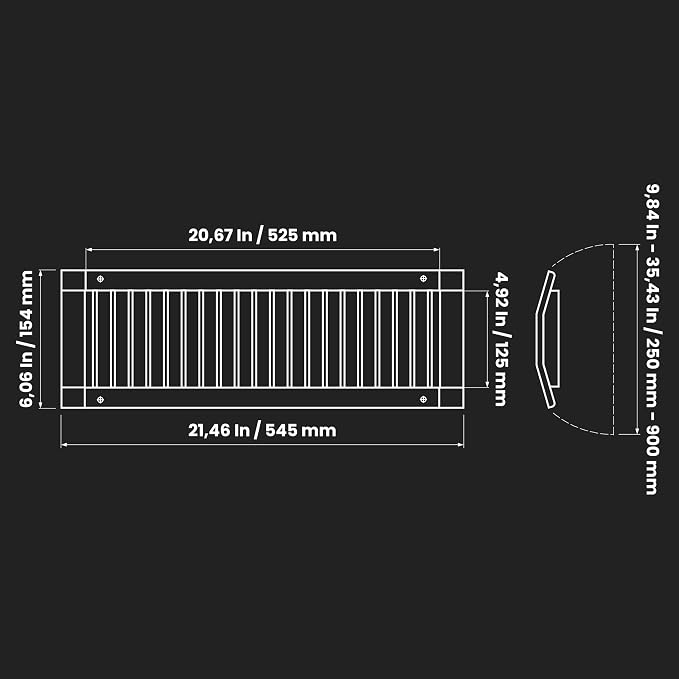 Repa Market 21" x 5" Inch Air Grille - Image 2