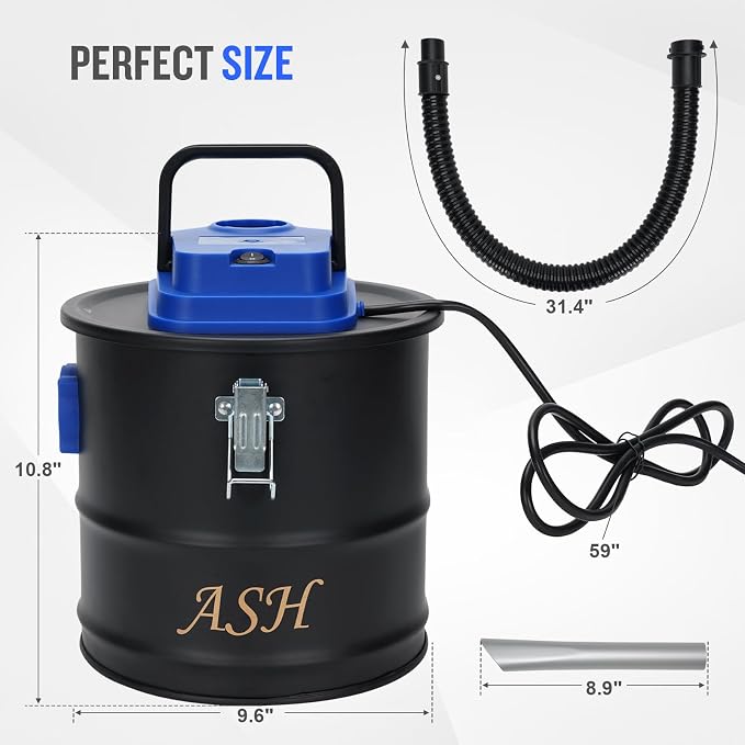 Ash Vacuum Cleaner -2.6 Gallon Fireplace Ash Vac - Image 7