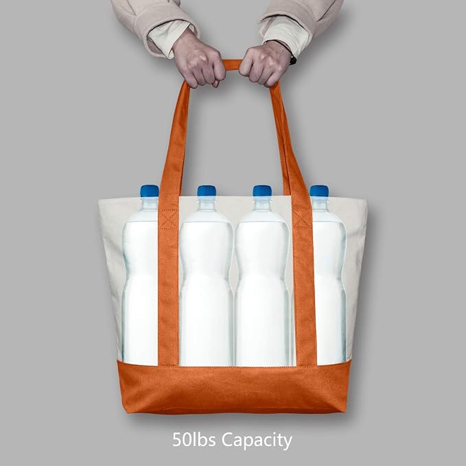 TOPDesign 3-Pack Canvas Tote Bags - Image 6