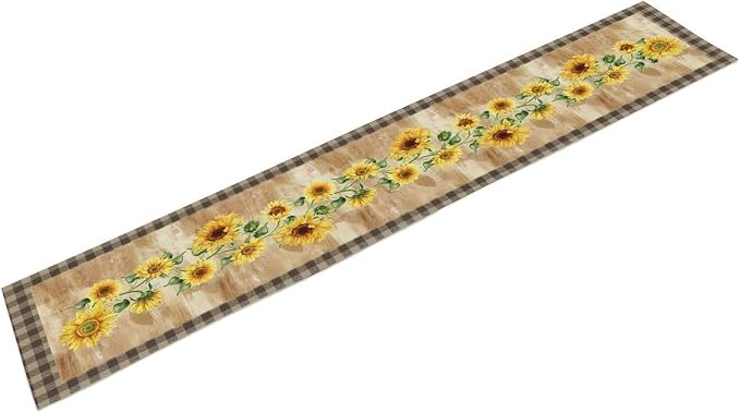 Yellow Sunflower Table Runner, Spring Sunflower Seasonal Country Fall Retro - Image 8