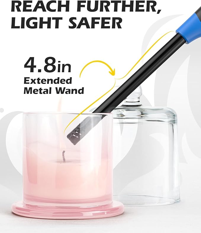 NEON Lighter, Refillable Butane Candle Lighter, 4 Pack Multi-Purpose Reusable - Image 3