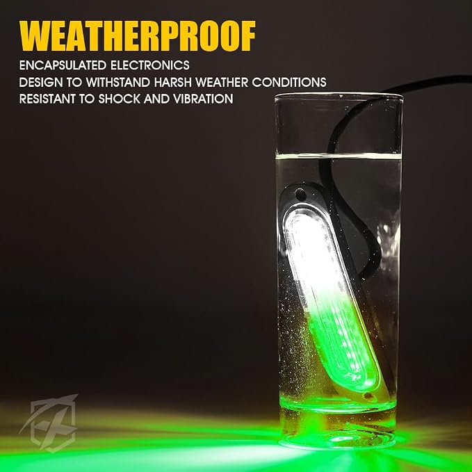Xprite White Green LED Surface Mount Strobe Lights Kit, w/Control Panel - Image 6