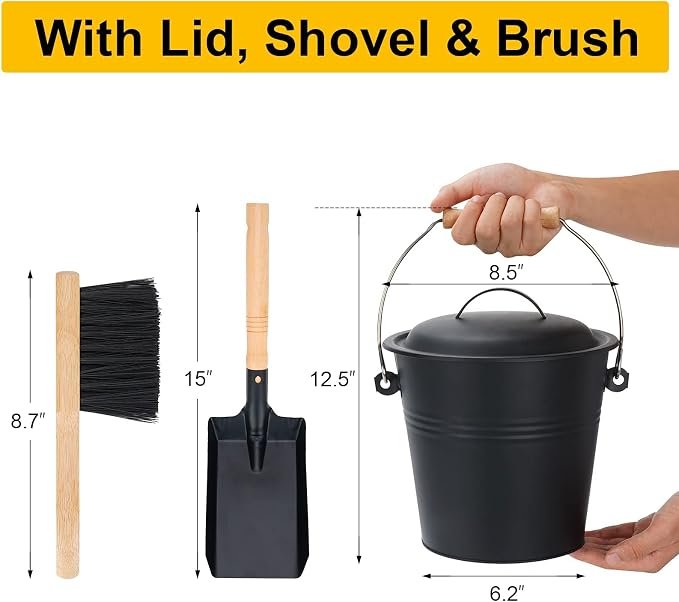 1.5-Gallon Metal Ash Bucket - Image 2